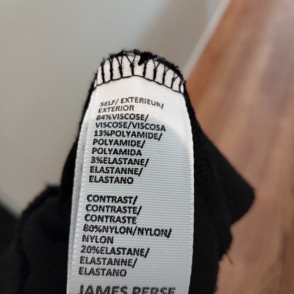 James Perse Black Ribbed Knit Dress, Size 1 - Picture 5 of 8